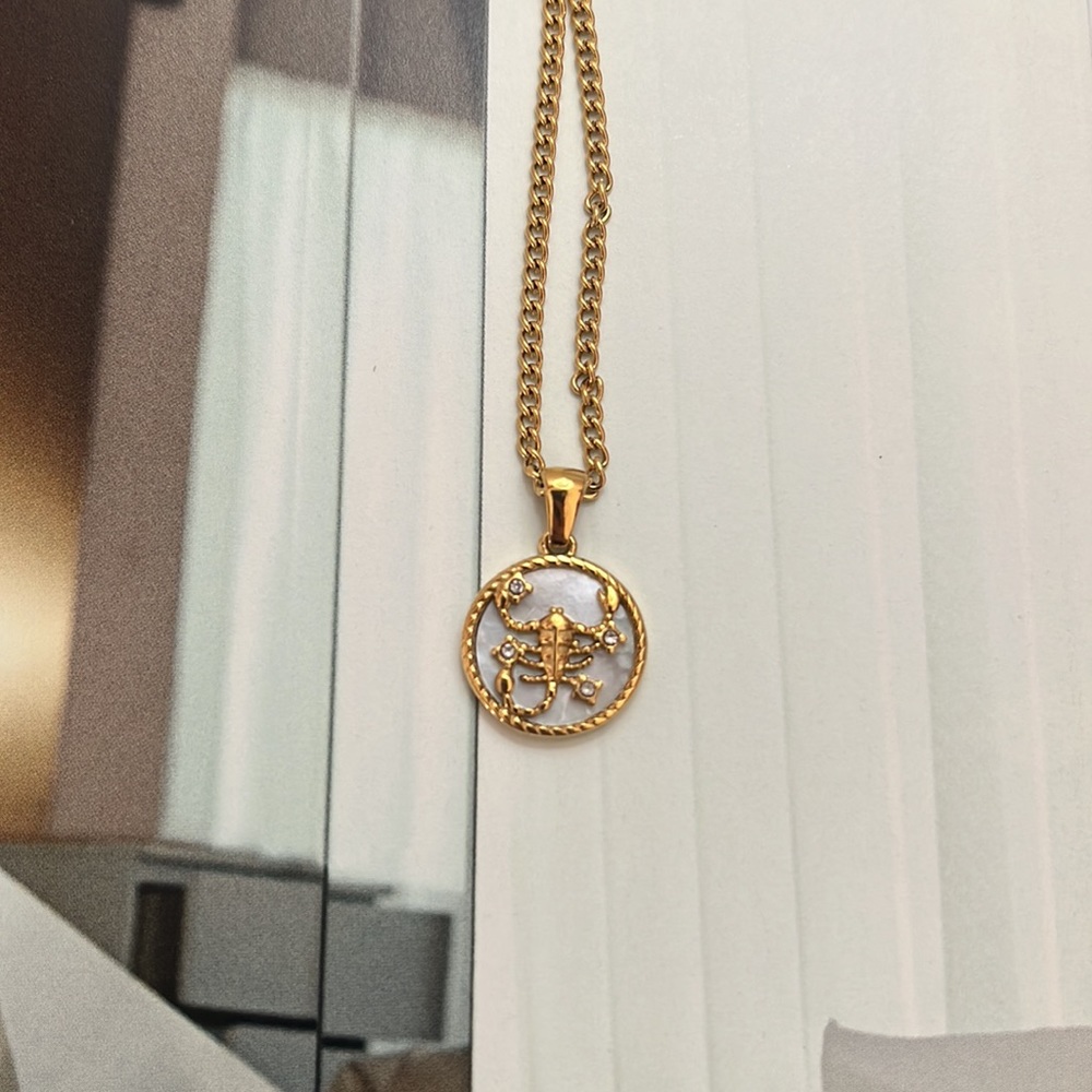 Scorpio ♏️ | Zodiac coin Necklace | Brand New | 16 inches chain
